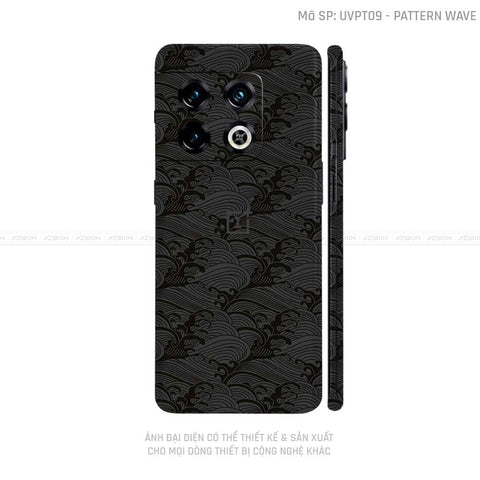 Dán Skin Oneplus 10 Series Vân Nổi Pattern Wave Black | UVPT09