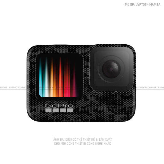 Dán Skin Máy Quay Gopro Vân Nổi Mamba | UVPT05