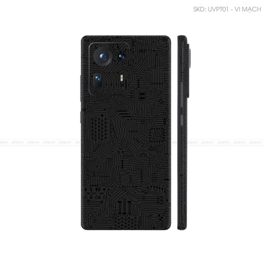 Dán Skin Điện Thoại Xiaomi Mi Mix Series Vân Nổi Vi Mạch Đen | UVPT01