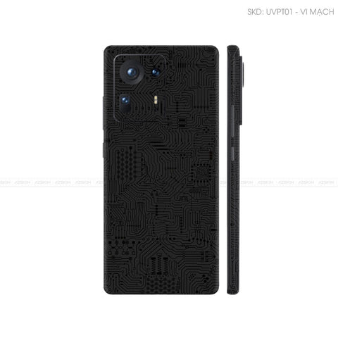 Dán Skin Điện Thoại Xiaomi Mi Mix Series Vân Nổi Vi Mạch Đen | UVPT01