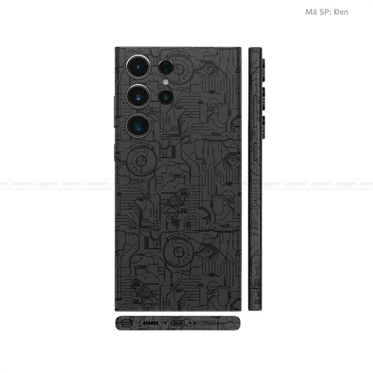 Dán Skin Samsung Galaxy S24 Series Vân Nổi Vi Mạch 2023 Đen | UVPT14
