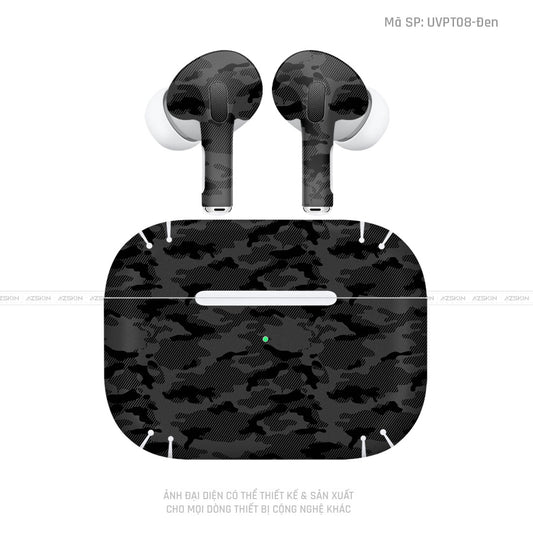 Dán Skin Tai Nghe Airpod 3 Vân Camo Urban Đen | UVPT08