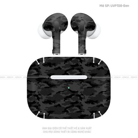 Dán Skin Tai Nghe Airpod 3 Vân Camo Urban Đen | UVPT08