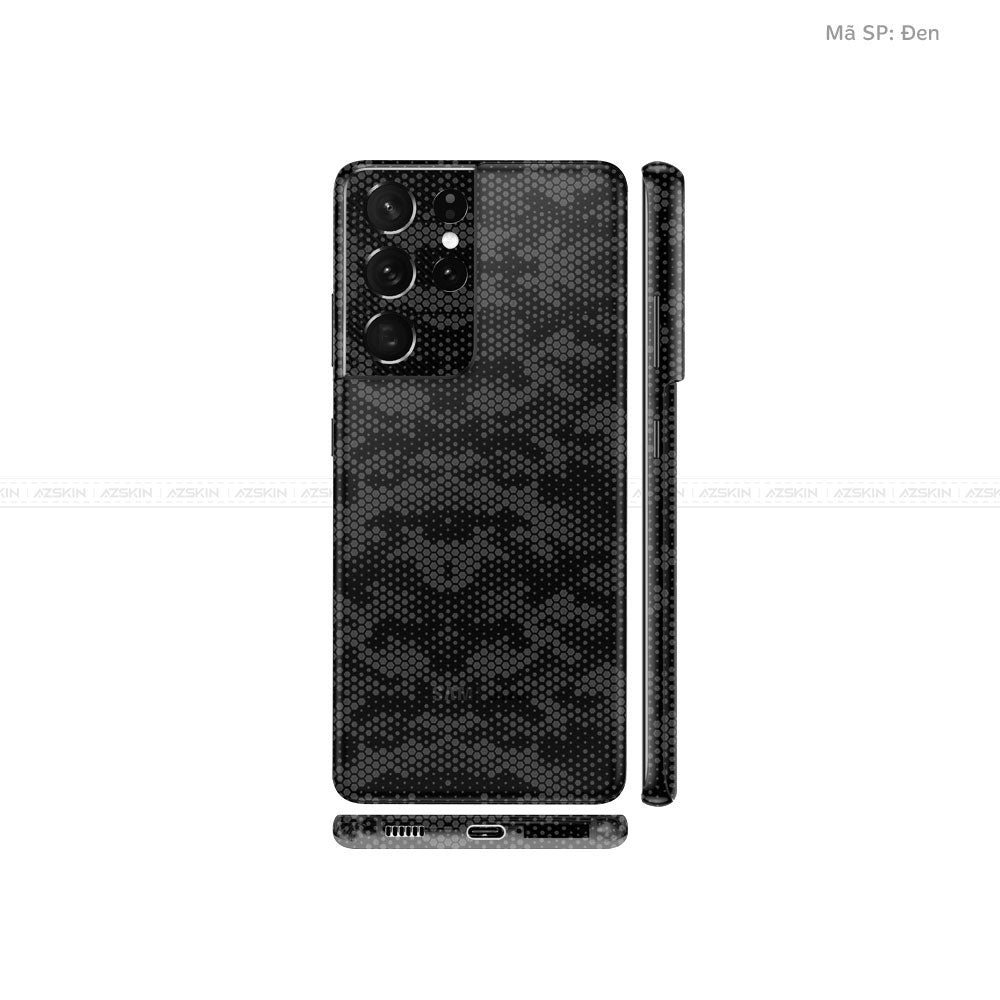 Dán Skin Galaxy S21 Series Vân Mamba Đen | UVPT05