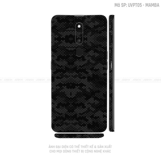 Miếng Dán Skin Điện Thoại OPPO F Series Vân Mamba Đen | UVPT05