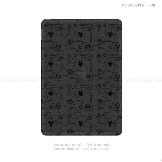 Dán Skin IPad Gen Series Vân IRonman Đen | UVPT17