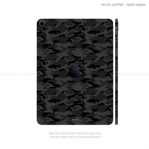 Dán Skin IPad Mini Series Vân Camo Urban Đen | UVPT08