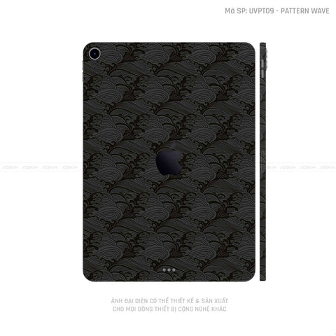 Dán Skin IPad Mini Series Vân Sóng Đen | UVPT09