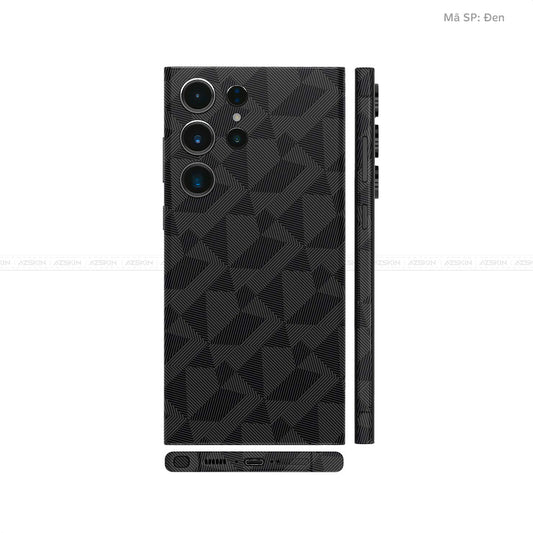 Dán Skin Galaxy S23 Series Vân Nổi Nordic Đen | UVPT02