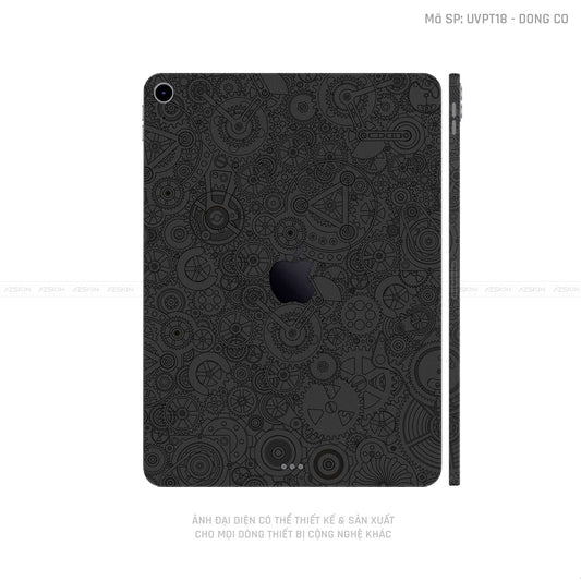 Dán Skin IPad Mini Series Vân Nổi Động Cơ Đen | UVPT18