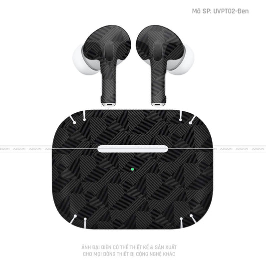 Dán Skin Tai Nghe Airpod 3 Vân Nordic Đen | UVPT02