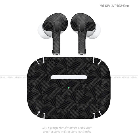 Dán Skin Tai Nghe Airpod 3 Vân Nordic Đen | UVPT02