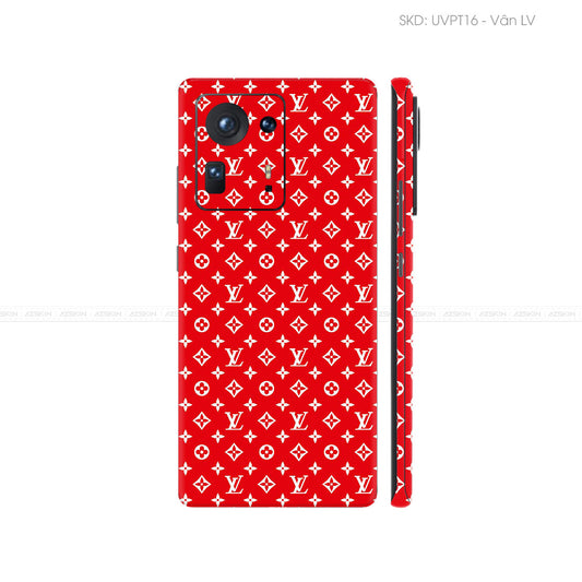 Dán Skin Điện Thoại Xiaomi Mi Mix Series Vân Nổi LV Đỏ Trắng | UVPT16