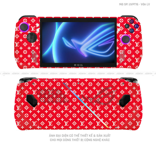 Dán Skin Máy Chơi Game Asus ROG Vân Pattern LV Đỏ Trắng | UVPT16