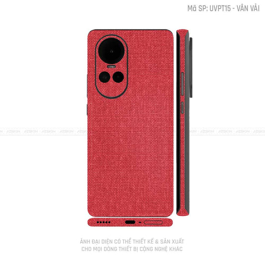 Dán Skin Điện Thoại OPPO Reno Series Vân Vải Đỏ | UVPT15