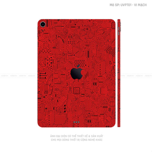Dán Skin IPad Mini Series Vân Nổi Vi Mạch Đỏ | UVPT01