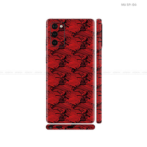 Dán Skin Galaxy Note 20 Series Vân Pattern Wave Đỏ | UVPT09