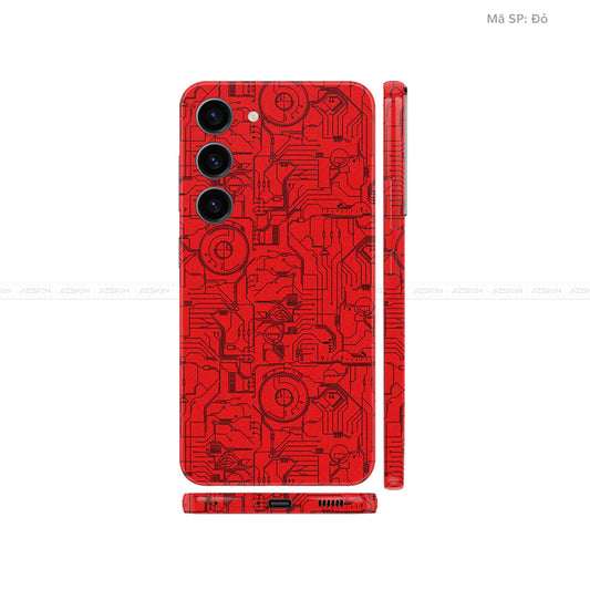 Dán Skin Samsung Galaxy S24 Series Vân Nổi Vi Mạch 2023 Đỏ | UVPT14