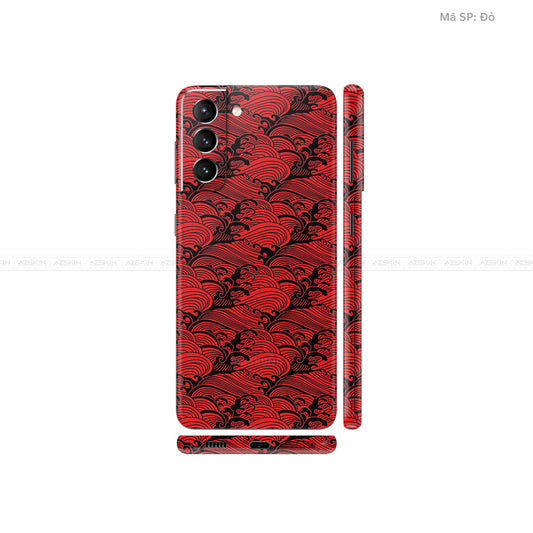 Dán Skin Galaxy S21 Series Vân Pattern Wave Đỏ | UVPT09