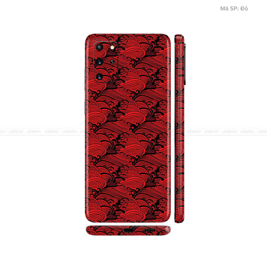 Dán Skin Galaxy S20 Series Vân Pattern Wave Đỏ | UVPT09
