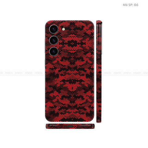 Dán Skin Samsung Galaxy S24 Series Vân Nổi Mamba Đỏ | UVPT05