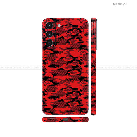 Dán Skin Galaxy S22 Series Vân Nổi Camo Urban Đỏ | UVPT08