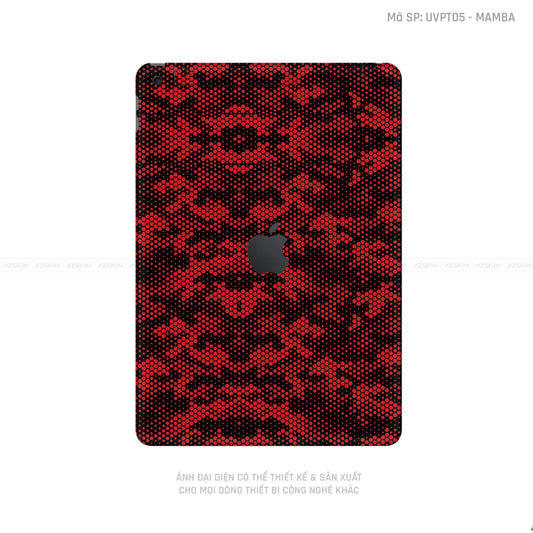 Dán Skin IPad Gen Series Vân Mamba Đỏ | UVPT05
