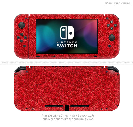 Dán Skin Máy Chơi Game Nintendo Switch Vân Da Đỏ | UVPT13