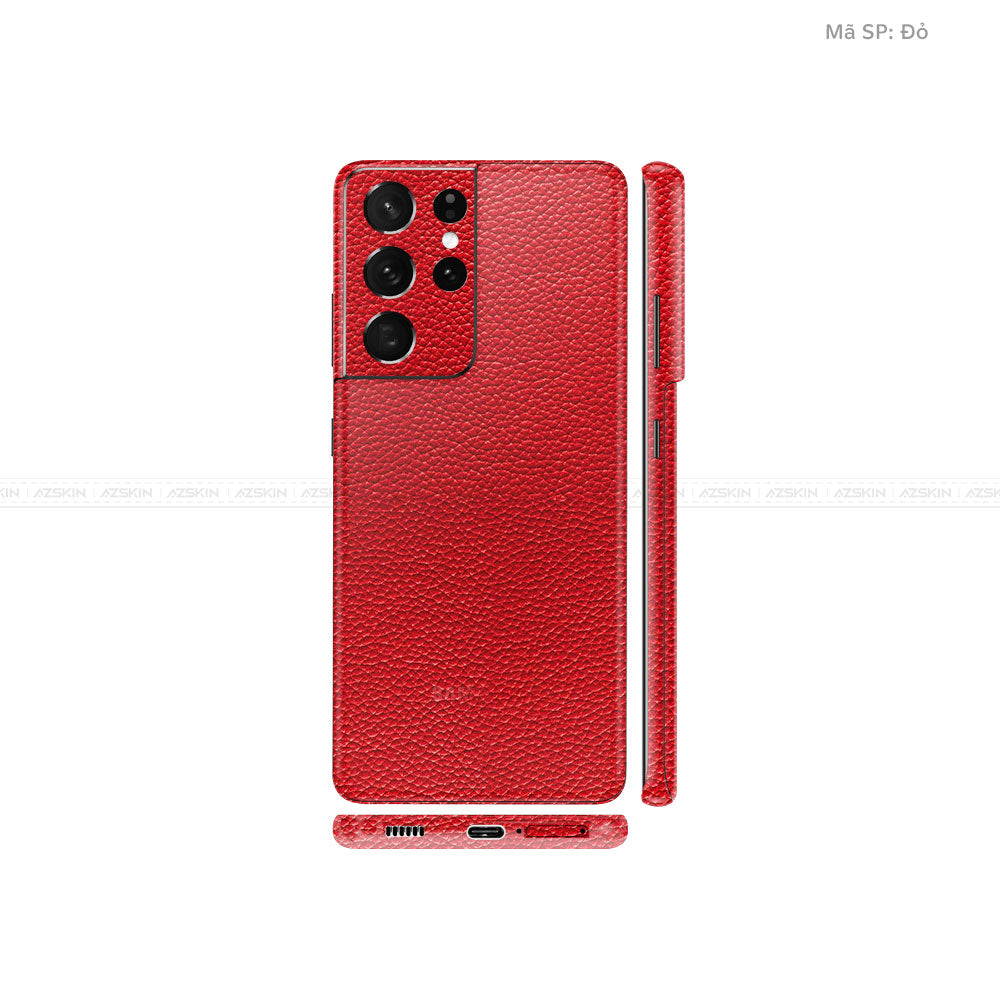 Dán Skin Galaxy S21 Series Vân Da Đỏ | UVPT13