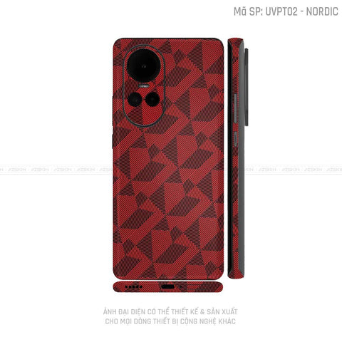 Dán Skin Điện Thoại OPPO Reno Series Vân Noridc Đỏ | UVPT02