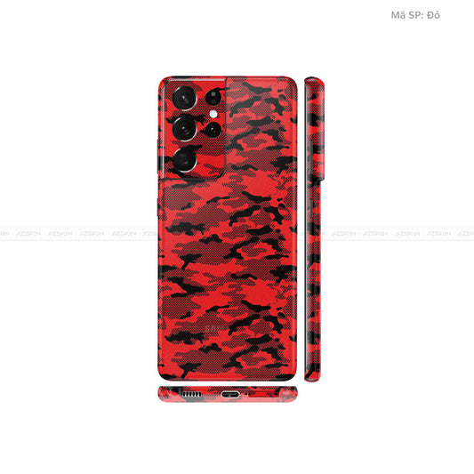 Dán Skin Galaxy S21 Series Vân Camo Urban Đỏ | UVPT08