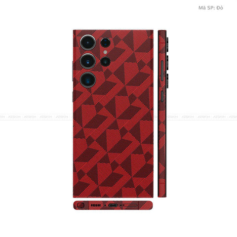 Dán Skin Galaxy S23 Series Vân Nổi Nordic Đỏ | UVPT02