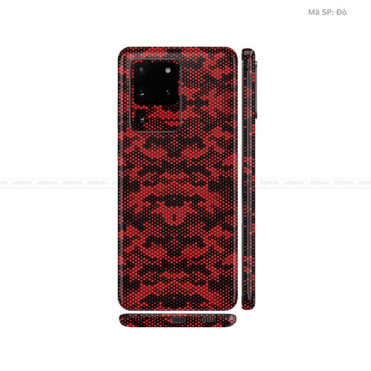 Dán Skin Galaxy S20 Series Vân Mamba Đỏ | UVPT05