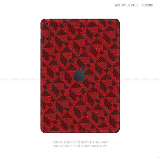 Dán Skin IPad Gen Series Vân Nordic Đỏ | UVPT02