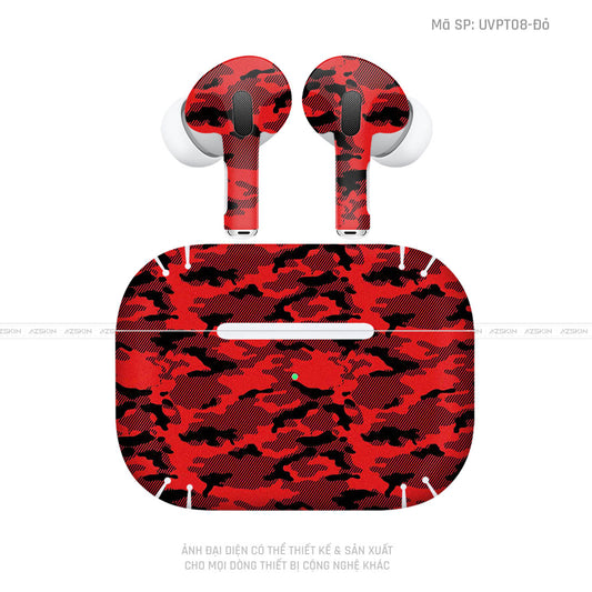 Dán Skin Tai Nghe Airpod 3 Vân Camo Urban Đỏ | UVPT08