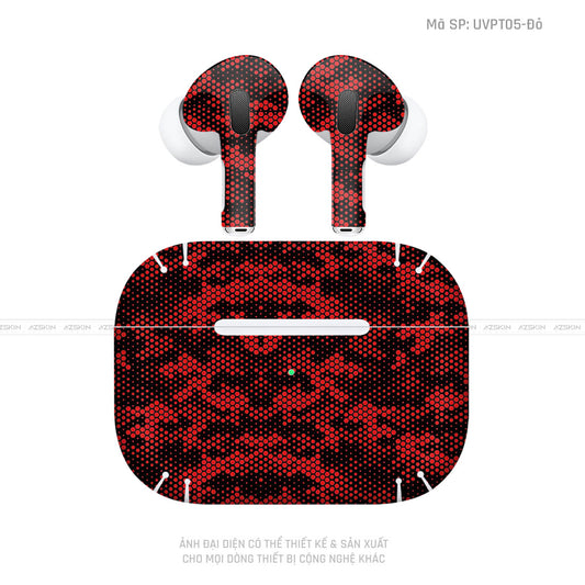 Dán Skin Tai Nghe Airpod 3 Vân Mamba Đỏ | UVPT05