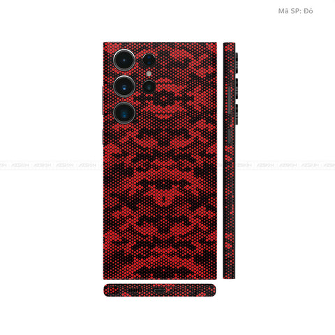 Dán Skin Samsung Galaxy S24 Series Vân Nổi Mamba Đỏ | UVPT05