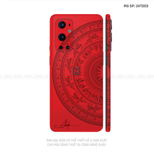 Dán Skin Oneplus 8/9 Series Vân Trống Đồng  Đỏ | UVTD03