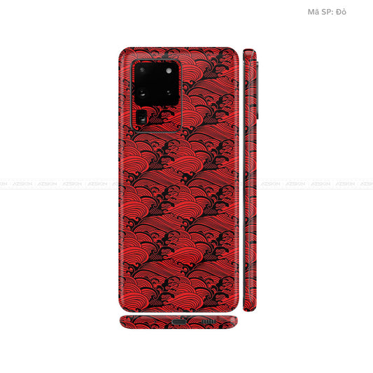 Dán Skin Galaxy S20 Series Vân Pattern Wave Đỏ | UVPT09