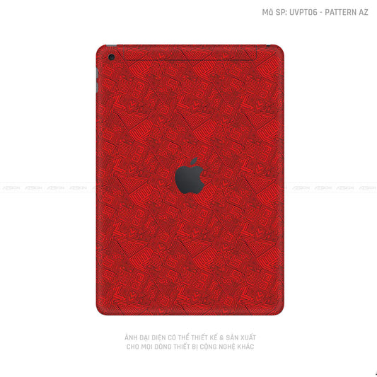 Dán Skin IPad Gen Series Vân Pattern AZ Đỏ | UVPT06
