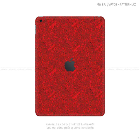 Dán Skin IPad Gen Series Vân Pattern AZ Đỏ | UVPT06