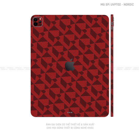 Dán Skin IPad Air Series Vân Nordic Đỏ | UVPT02
