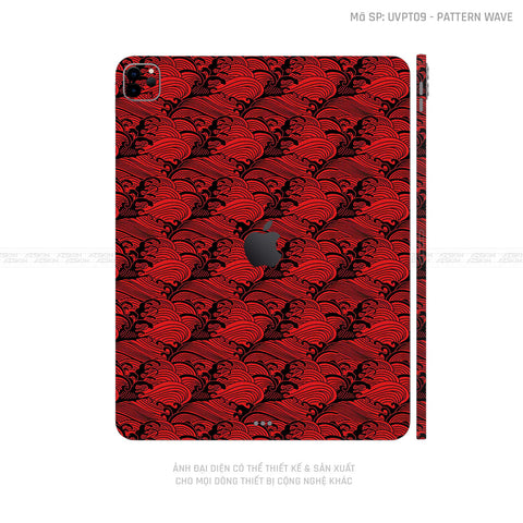 Dán Skin IPad Pro Series Vân Nổi Pattern Wave Đỏ | UVPT09