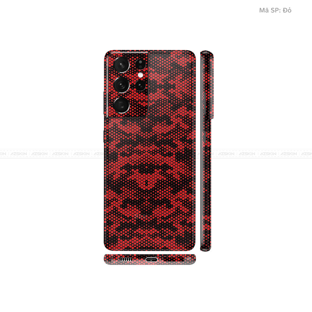 Dán Skin Galaxy S21 Series Vân Mamba Đỏ | UVPT05