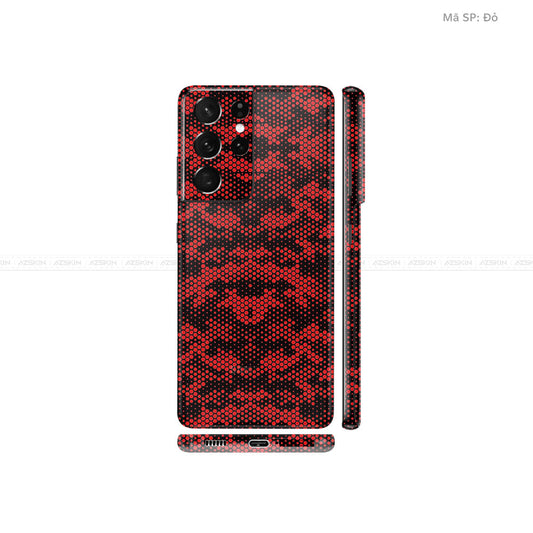 Dán Skin Galaxy S21 Series Vân Mamba Đỏ | UVPT05