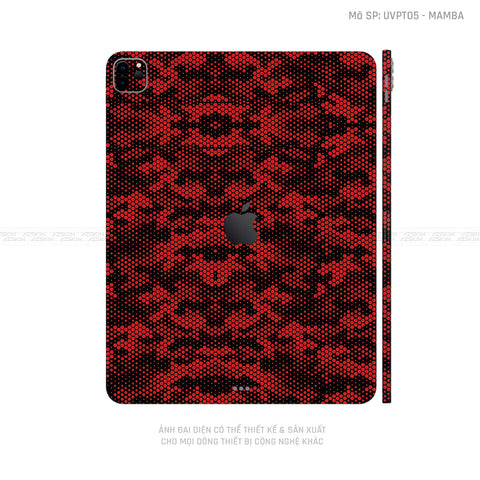 Dán Skin IPad Pro Series Vân Mamba Đỏ | UVPT05