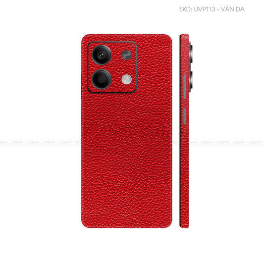 Dán Skin Điện Thoại Xiaomi Redmi 13 Series Vân Nổi Vân Da Đỏ | UVPT13