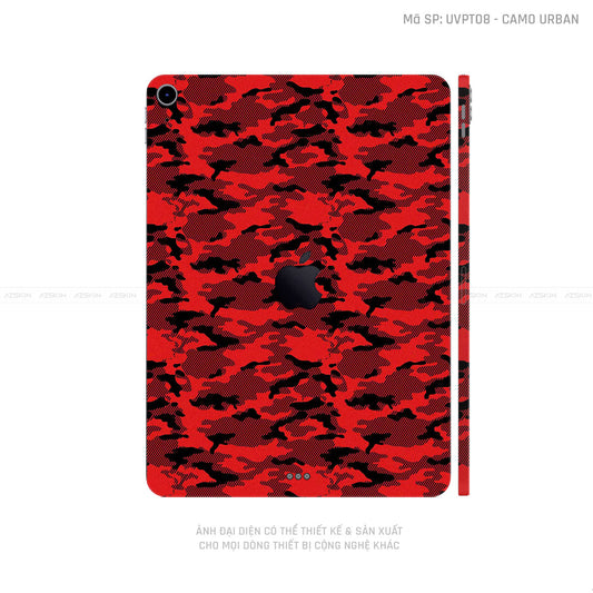 Dán Skin IPad Mini Series Vân Camo Urban Đỏ | UVPT08