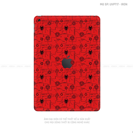 Dán Skin IPad Gen Series Vân IRonman Đỏ | UVPT17