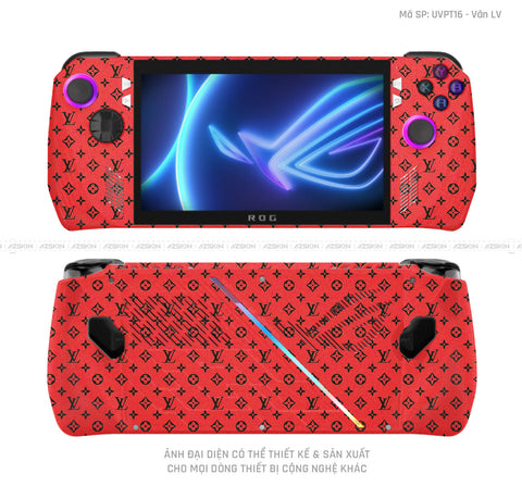 Dán Skin Máy Chơi Game Asus ROG Vân Pattern LV Đỏ Đen | UVPT16